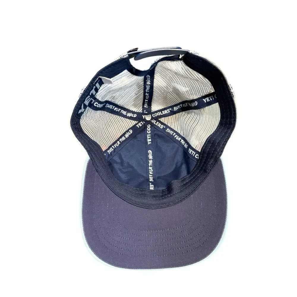 Yeti Coolers Snap Back Trucker Hat Cap Mesh Baby Blue One Size